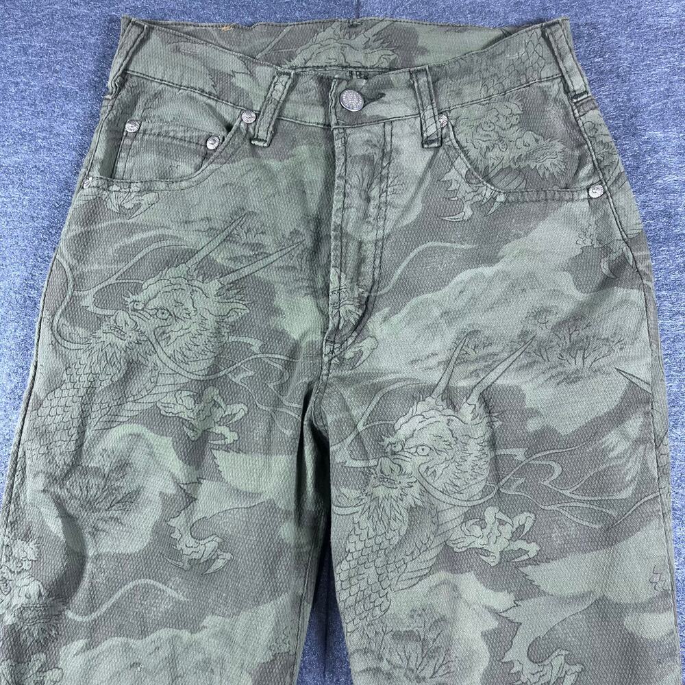 VTG Cimarron NOS Denim Stretch Jeans Randy Dragopa Dragon AOP Deadstock 28 Spain - Picture 2 of 10